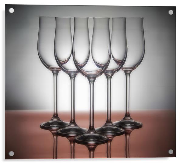Wine glasses Acrylic by Sam Smith