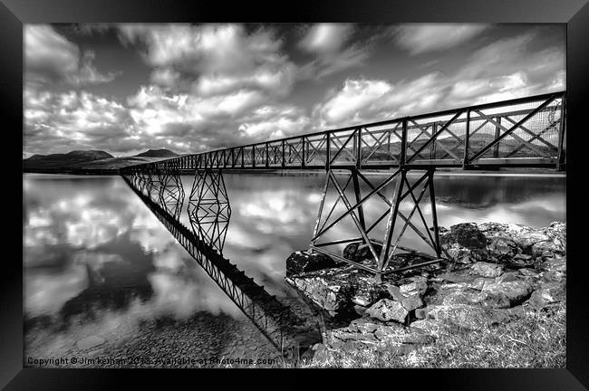 Bridge To The Other Side Framed Print by Jim kernan