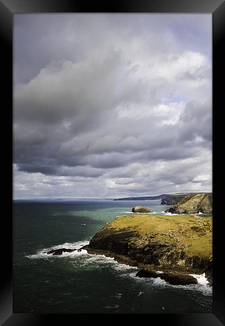 Tintagel Coast Framed Print by Kieran Brimson