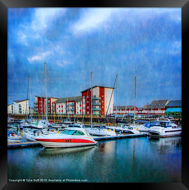 Yachts in Ardrossan Marina Framed Print by Tylie Duff Photo Art