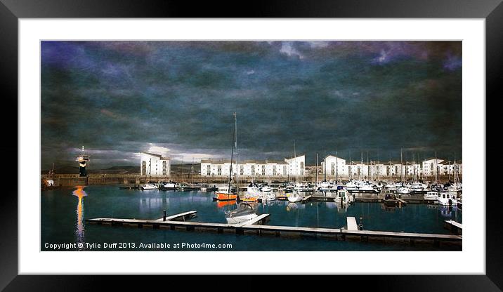 Storm Clouds over Ardrossan Marina Framed Mounted Print by Tylie Duff Photo Art
