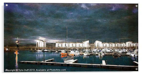 Storm Clouds over Ardrossan Marina Acrylic by Tylie Duff Photo Art