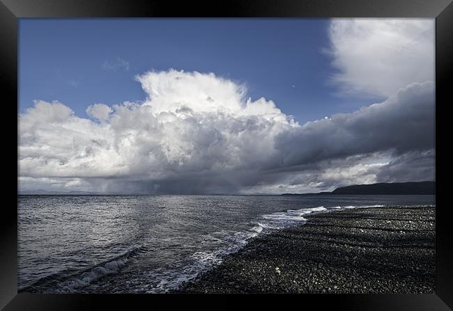 Storm over Queen Charlotte Strait Framed Print by Darryl Luscombe