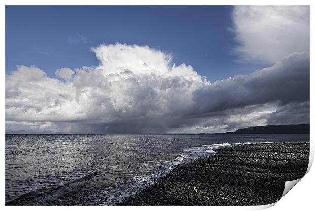 Storm over Queen Charlotte Strait Print by Darryl Luscombe