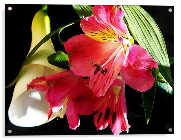 955-beautiful flowers Acrylic by elvira ladocki