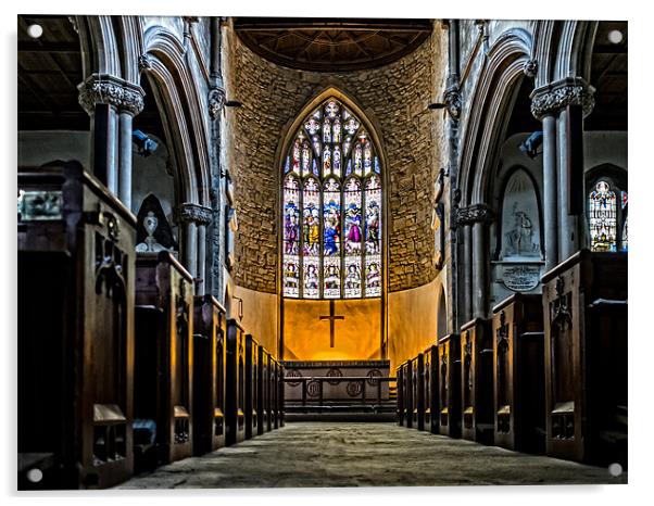 St Lawrence Church Hungerford Acrylic by Mark Llewellyn