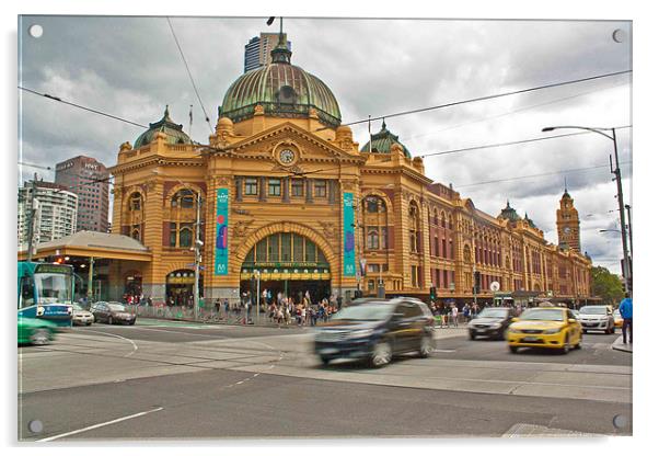 Flinders Street Station Melbourne Acrylic by Matthew Burniston