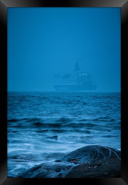 Tyneside Ghost Ship Framed Print by John Shahabeddin