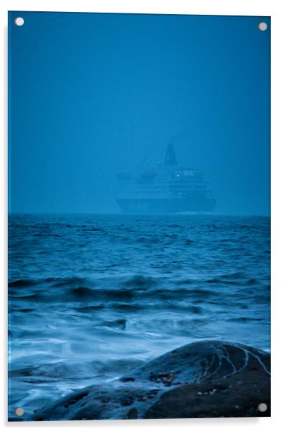 Tyneside Ghost Ship Acrylic by John Shahabeddin