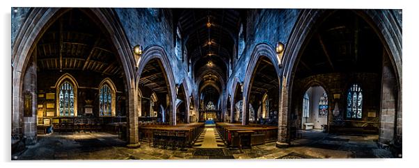 Newcastle Cathedral Panorama 1 Acrylic by John Shahabeddin