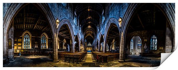 Newcastle Cathedral Panorama 1 Print by John Shahabeddin