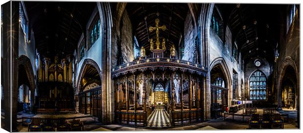 Newcastle Cathedral Panorama 2 Canvas Print by John Shahabeddin
