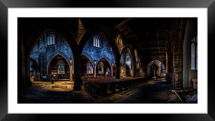 Newcastle Cathedral Panorama 3 Framed Mounted Print by John Shahabeddin