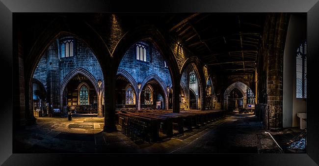 Newcastle Cathedral Panorama 3 Framed Print by John Shahabeddin