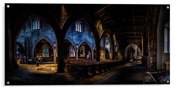 Newcastle Cathedral Panorama 3 Acrylic by John Shahabeddin