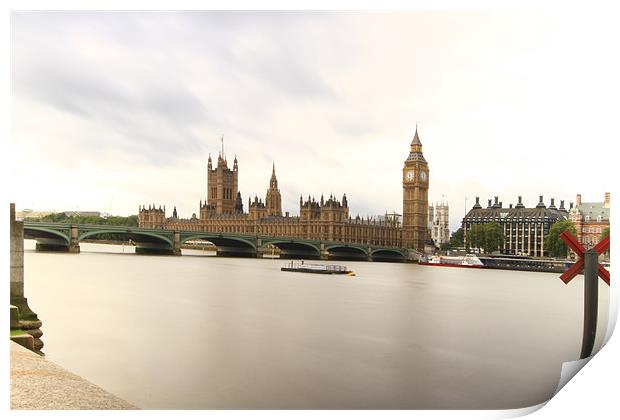 Big Ben and the houses of Parliament Print by David French