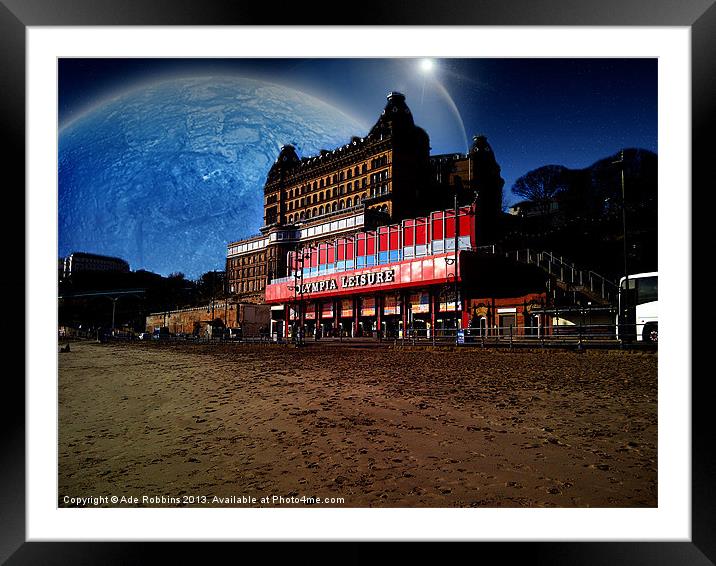 Surreal Grand Hotel Scarborough Framed Mounted Print by Ade Robbins