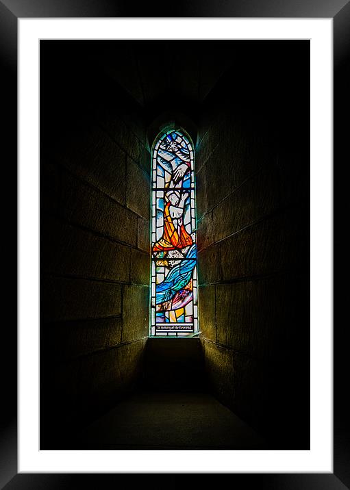 Stained Glass Window Framed Mounted Print by John Shahabeddin