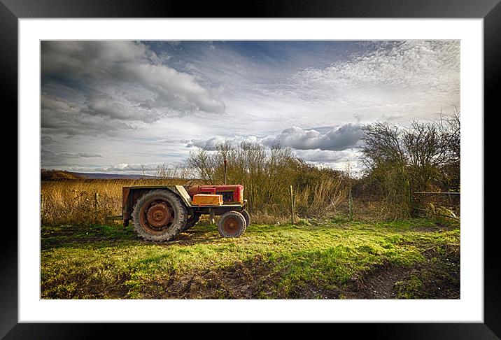 The Rusty Tractor Framed Mounted Print by Aran Smithson