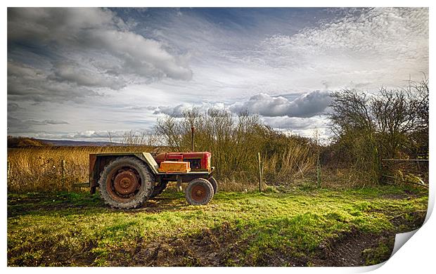 The Rusty Tractor Print by Aran Smithson