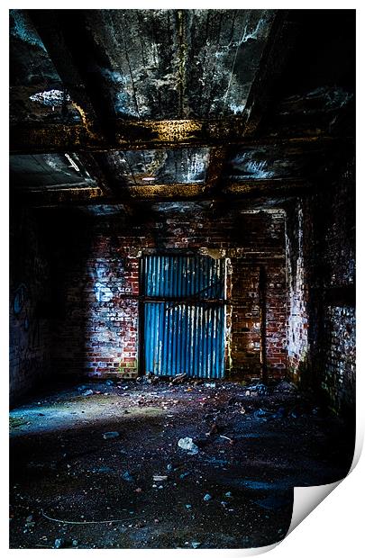 Derelict Factory Door 2 Print by John Shahabeddin