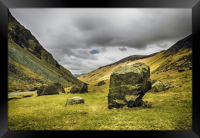 Stones at Honister Pass Framed Print by Aran Smithson