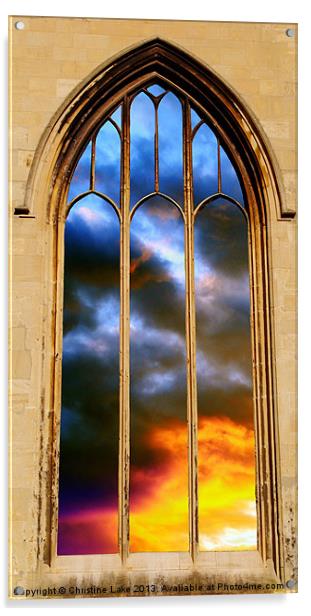 Beauty through a Sacred Window Acrylic by Christine Lake