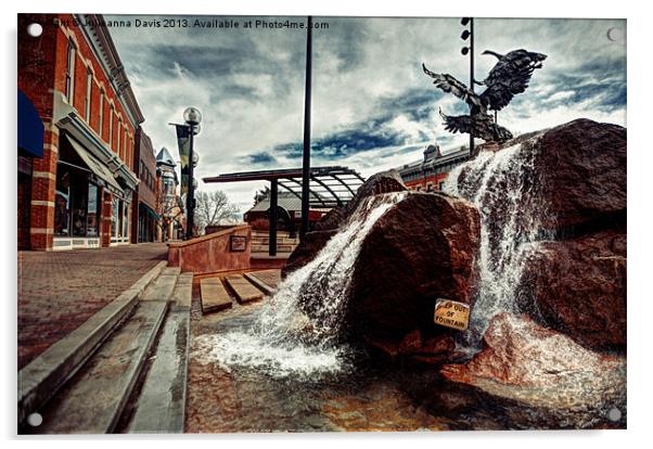 Old Town Square Fountain Acrylic by Julieanna Davis