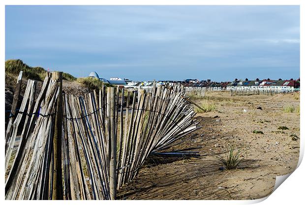 Beach Fence Print by James  Hare