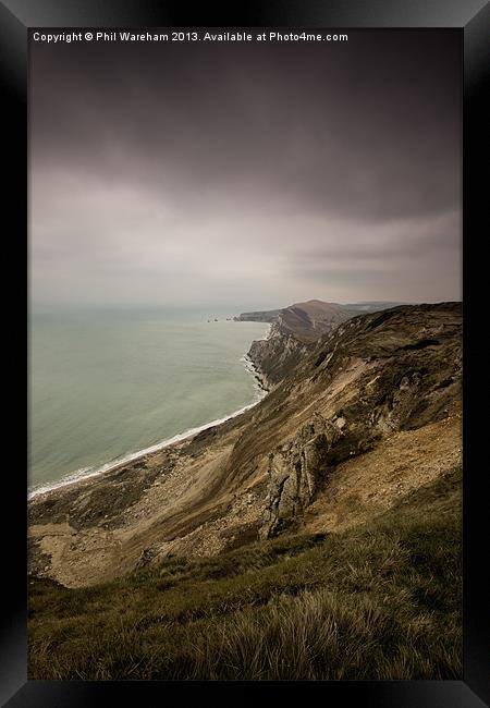 Worbarrow Cliffs Framed Print by Phil Wareham