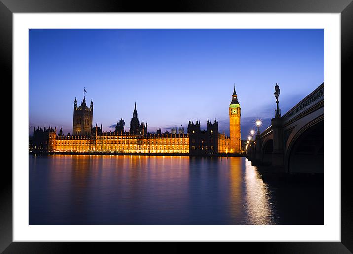 Parliament at Dusk II Framed Mounted Print by Matthew Train