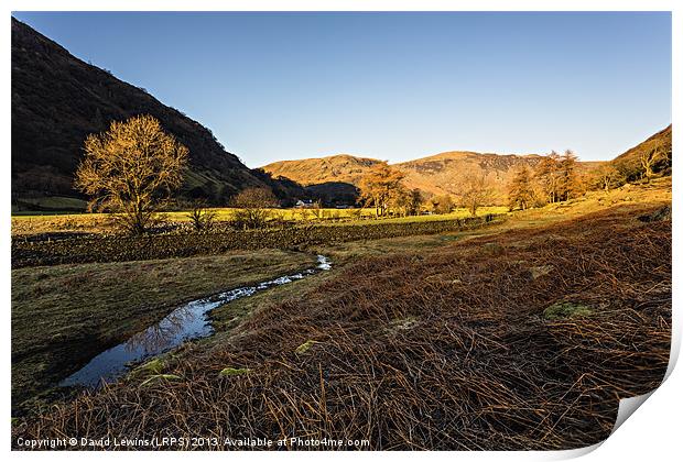 Borrowdale (Bathed in Sunlight) Print by David Lewins (LRPS)