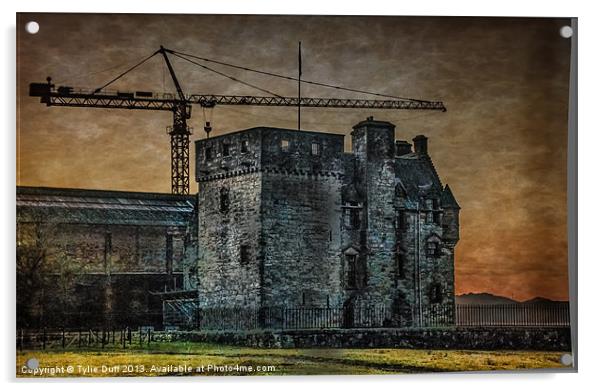Newark Castle , The Old and The New Acrylic by Tylie Duff Photo Art