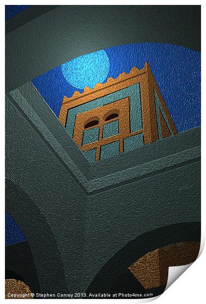 Mosque at Night Print by Stephen Conroy