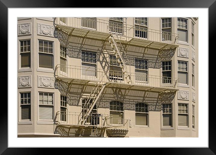 San Francisco Apartments Framed Mounted Print by Mark Llewellyn