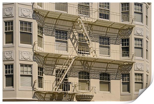 San Francisco Apartments Print by Mark Llewellyn