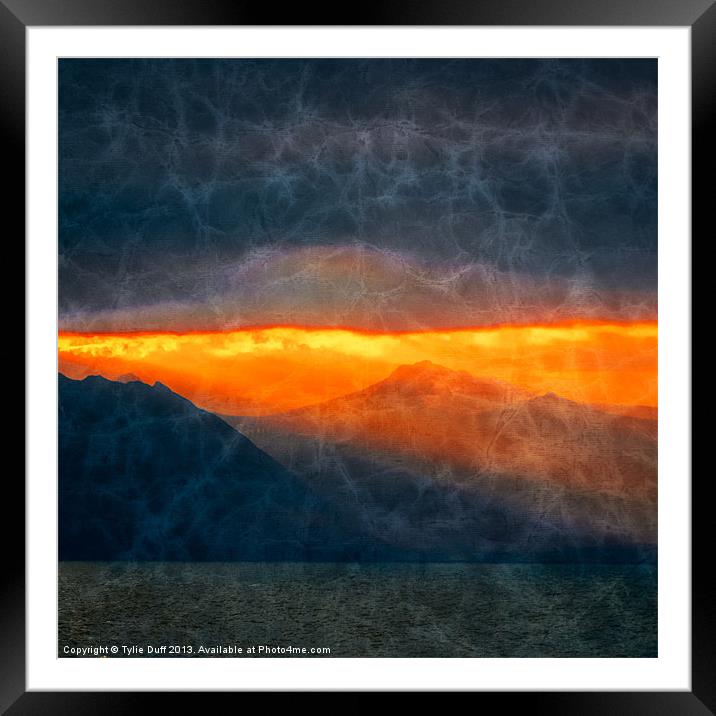 Sunset of Fire (Abstract) Framed Mounted Print by Tylie Duff Photo Art