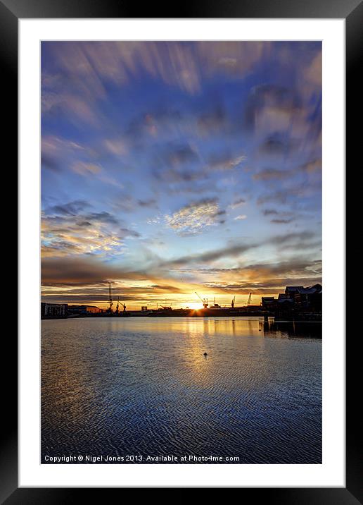 Vivid Morning Sunrise Framed Mounted Print by Nigel Jones