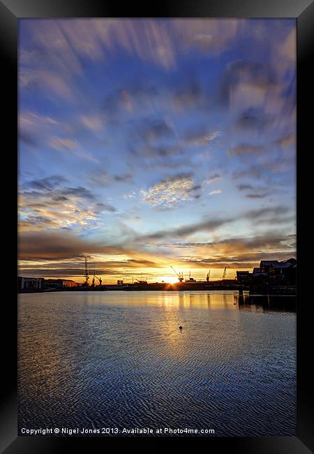 Vivid Morning Sunrise Framed Print by Nigel Jones