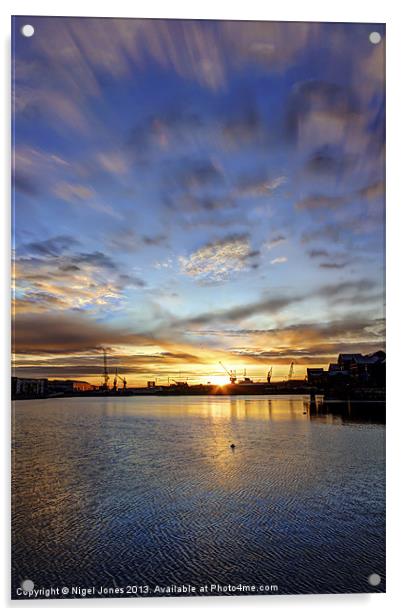 Vivid Morning Sunrise Acrylic by Nigel Jones