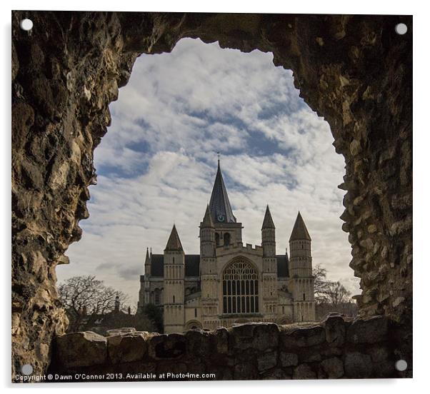 Rochester Cathedral Acrylic by Dawn O'Connor