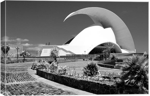 Santa Cruz Civic Auditorium Canvas Print by Tenerife Memoriez