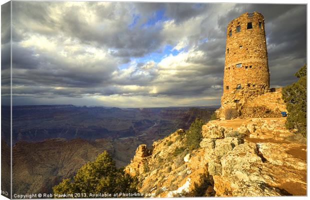 Watching over the Canyon Canvas Print by Rob Hawkins