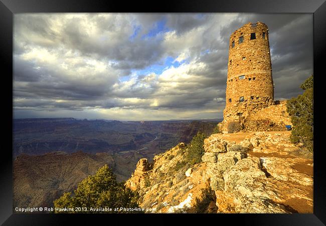 Watching over the Canyon Framed Print by Rob Hawkins