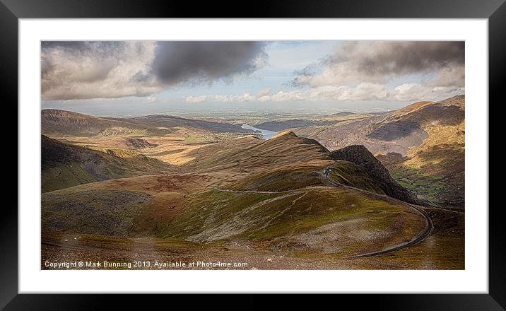 Snowdonia Mountains Framed Mounted Print by Mark Bunning
