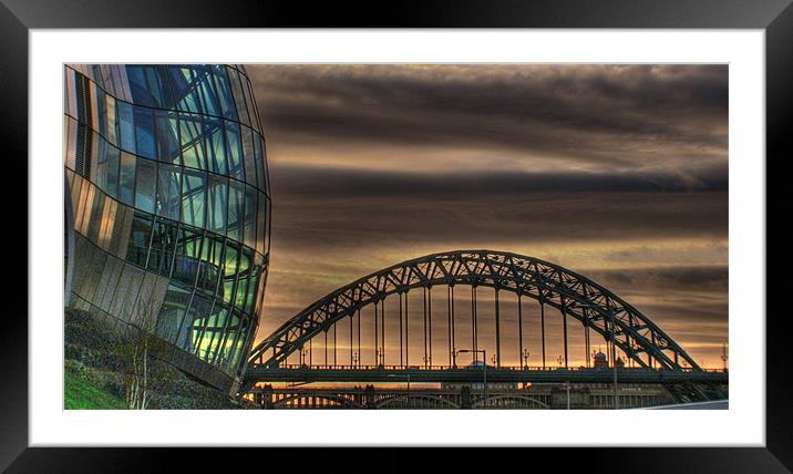 Tyne Bridge Framed Mounted Print by andrew gaines