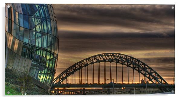 Tyne Bridge Acrylic by andrew gaines