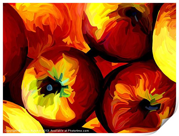 Apple Abstract Print by Trevor Butcher