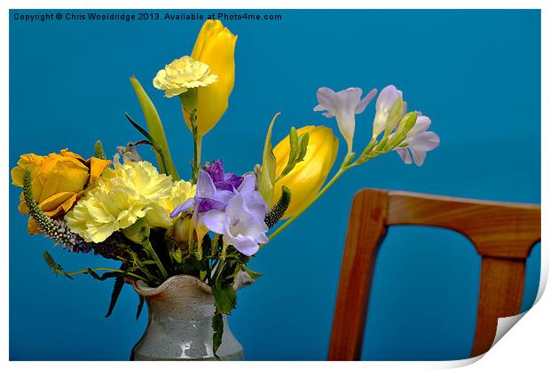 Beautiful Flowers - Analogous Colour Print by Chris Wooldridge