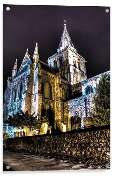 rochester cathedral Acrylic by jim wardle-young